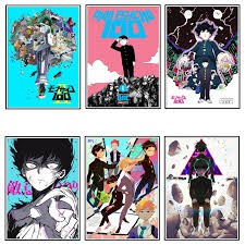 (8 tấm) Poster khổ A3 MOB PSYCHO 100 Cậu Bé Siêu Năng Lực chibi anime độc đáo treo tường trang trí
