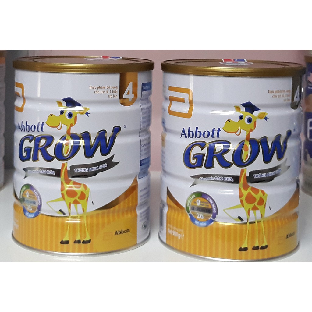 Sữa Abbott Grow 4 900g, trẻ 2 tuổi trở lên phát triển thể chất và trí não