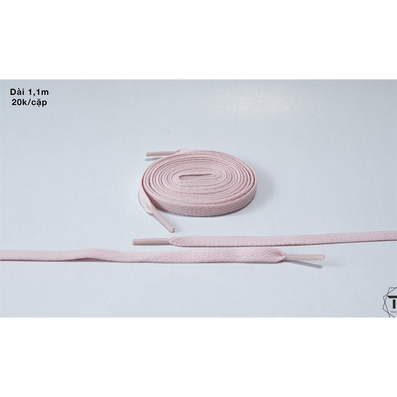 Dây Giày Thể Thao Sneaker Jordan 1, Nike AF1 Hồng Nhạt Chính Hãng