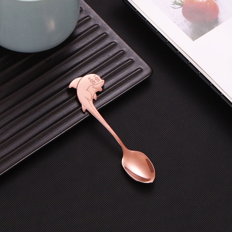 PRI* 3/6pcs Stainless Steel Coffee Spoon Espresso Dessert Teaspoons Cup Hanging Spoons Ice Cream Scoop Mixing Stirrer Kitchen Tableware