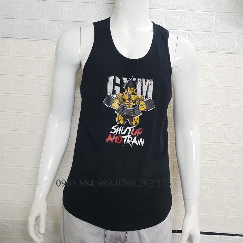 Áo ba lỗ A.106 chất cotton thoáng mát cho anh em tập gym, chơi thể thao in hình ngộ nghĩnh siêu nhân