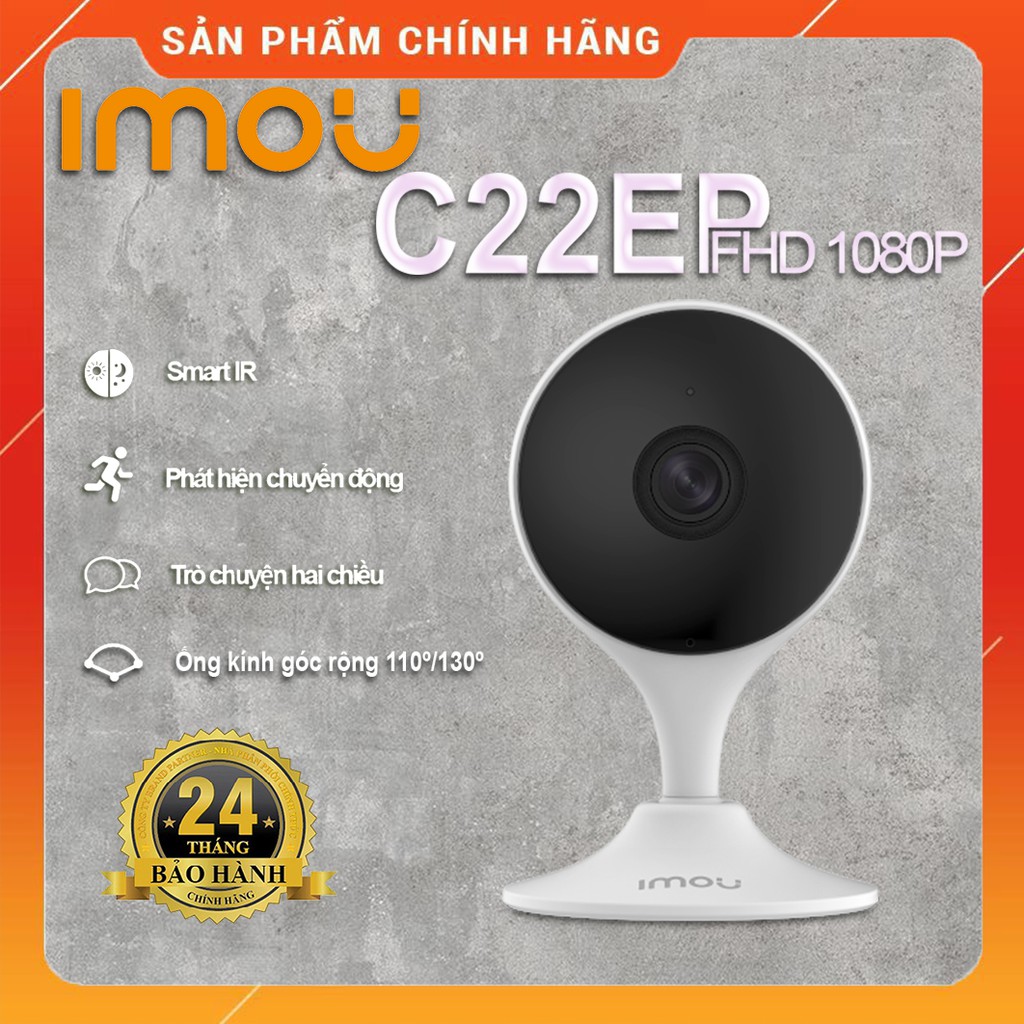 Camera Wifi Trong Nhà Imou C22EP 1080P Chính Hãng-Cam Gia Đình Không Dây-Đàm Thoại-Còi Báo Động (BH 2 Năm)