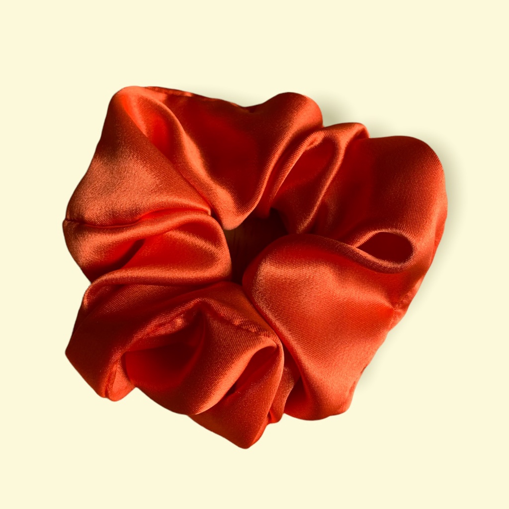 Cột tóc vải scrunchies buộc tóc vải trơn bóng loại đẹp hot trend