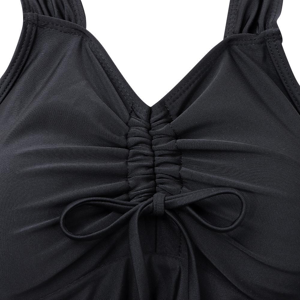 MYRONGVN Bikini Dây Chéo Màu Sắc Nhã Nhặn