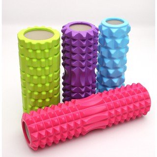 Con lăn Yoga Massage Foarm Roller, Ống Trụ Lăn Xốp Thể Thao Giãn Cơ Có Gai Roam Rollet Cao Cấp