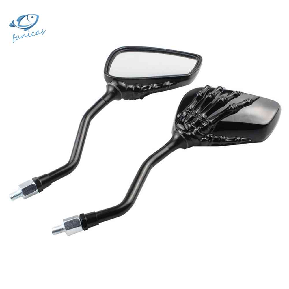1 Cặp Gương Chiếu Hậu Hình Bàn Tay Xương Độc Đáo 10mm 8mm