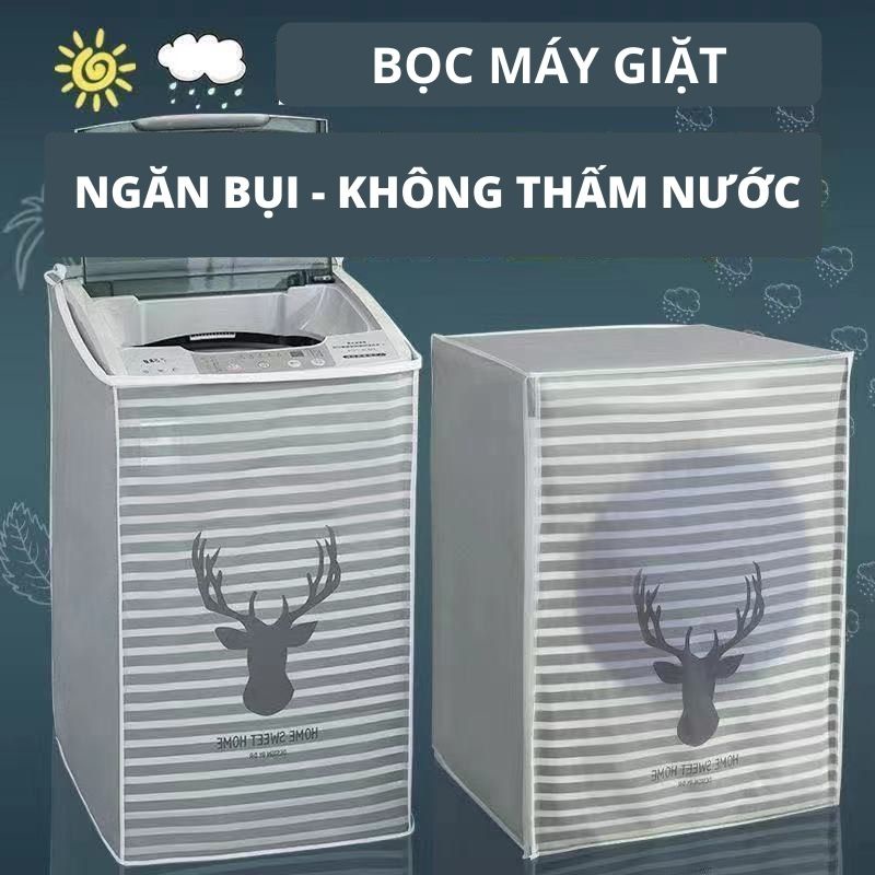 Bọc trùm máy giặt cửa ngang,cửa đứng chống bụi chống nước che phủ máy giặt đẹp Mẫu Mới