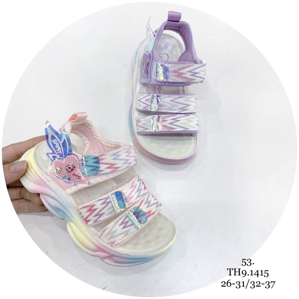 % ẢNH THẬT⚡️Sandal bé gái hoạ tiết elsa, xăng đan tới trường bé gái SZ 26-30