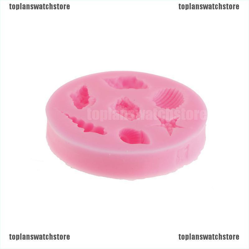 Khuôn Silicone Tạo Hình Làm Bánh Kẹo Hình Vỏ Sò / Sao Biển 3D