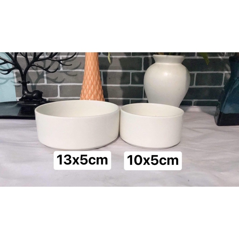 Bộ 2 chậu sứ trắng trồng cây