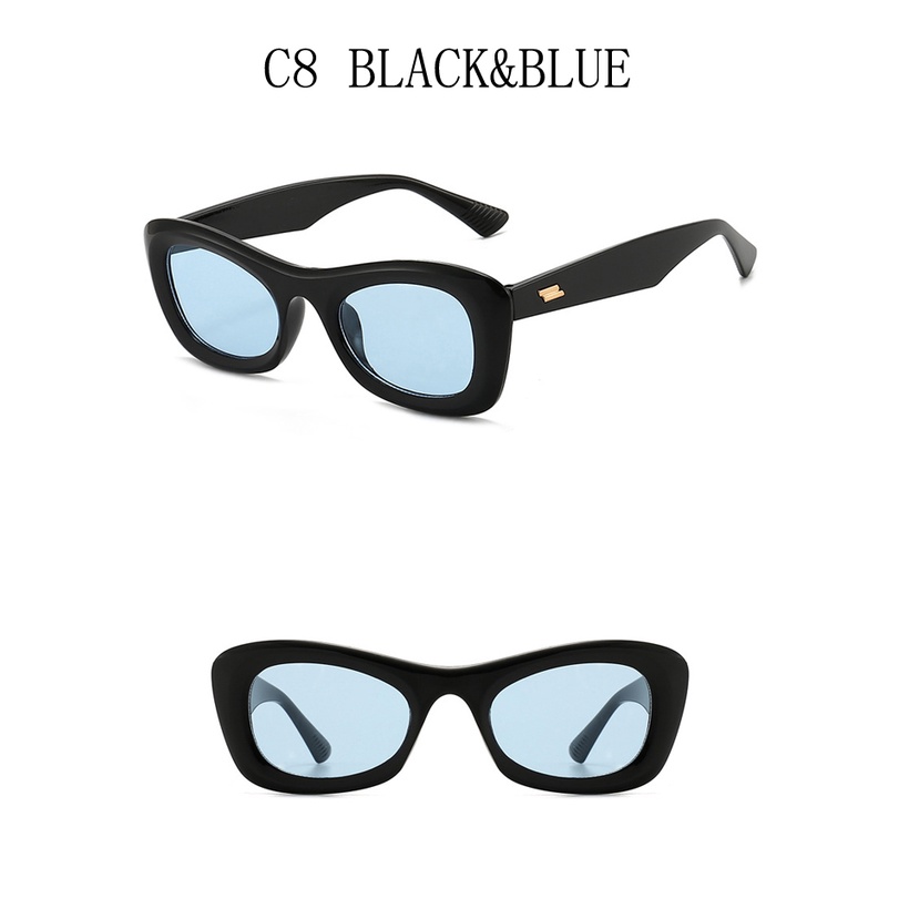 Kính mát gọng oval màu trắng thời trang cho nữ