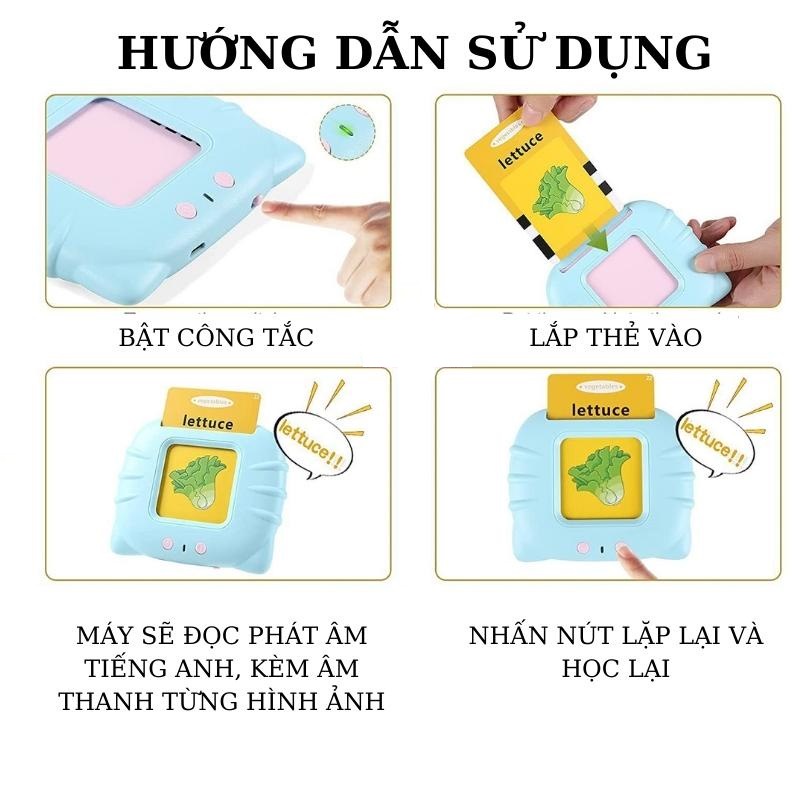 Máy Đọc Thẻ Song Ngữ Anh Việt Giúp Bé Học Tiếng Anh Flashcard 112 Thẻ 224 Từ Khoá Và 12 Chủ Đề