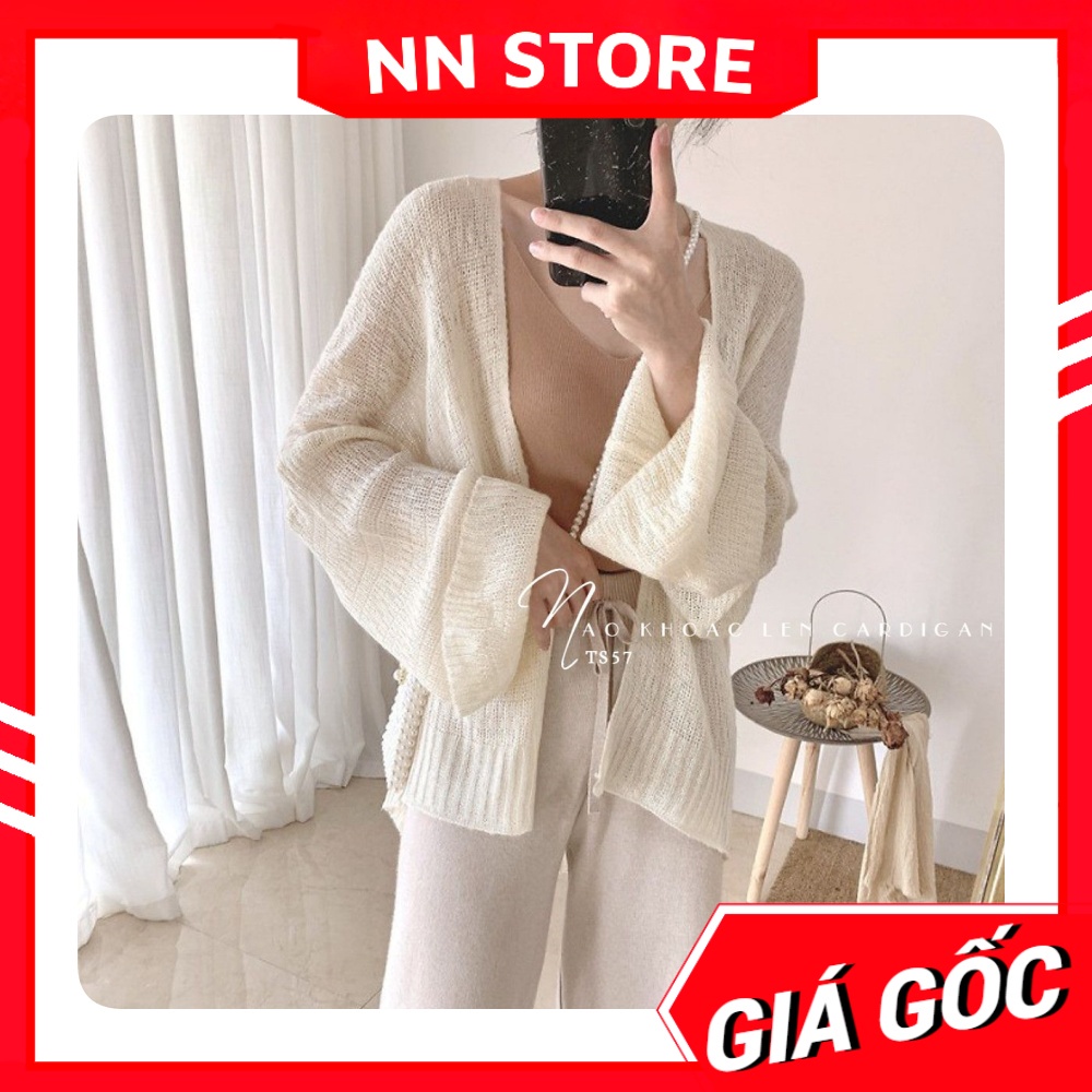 Áo khoác len cardigan đi biển cực xinh TS57