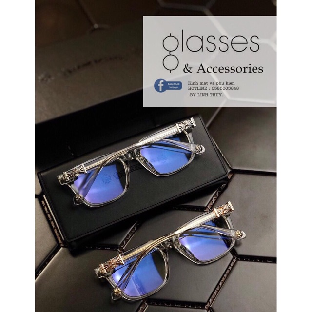 Kính chrome hearts cao cấp fullbox hãng sale 70%