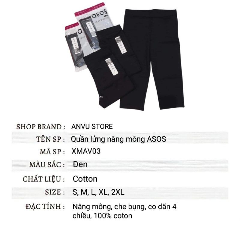 Quần lửng ASSOS nâng mông 💞FREESHIP💞legging ngố cạp cao siêu co dãn || ANVU STORE XMAV03