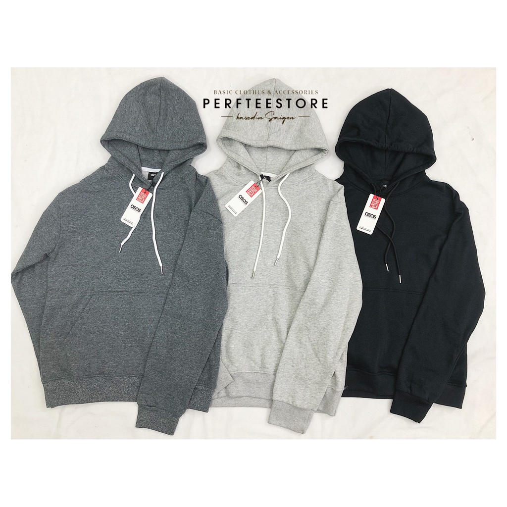 Áo chui đầu hoodie trơn Asos form rộng unisex nỉ bông dày |𝑷𝑬𝑹𝑭𝑻𝑬𝑬|