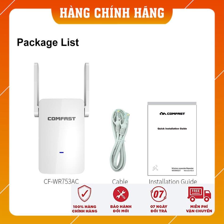 ✔️Kích Sóng Wifi Băng Tần Kép COMFAST CF-W753AC Tốc Độ 1200Mbps Cực Khỏe, Cực Mạnh | BigBuy360 - bigbuy360.vn