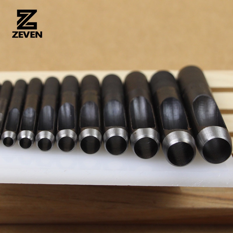 Dụng Cụ Đục Lỗ Đồ Da Chống Trượt Đầu Tròn 1-25mm