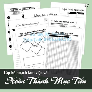 💖Sổ ghi chép kế hoạch 💖 Sổ tay lập kế hoạch Mục tiêu và hoàn thành mục tiêu khổ B5 (17,6 x 25cm)_170 trang – In bằng g