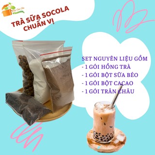 Thơm Ngon, Béo Ngậy-Set Trà Sữa Trân Châu Socola  - Hồng Trà Cacao Trân Châu Đen Đậm Vị