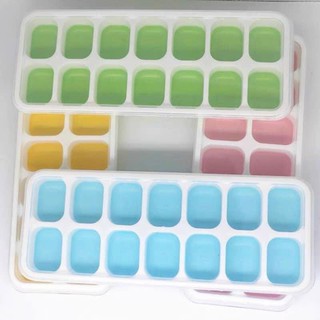 Khay làm đá silicon 14 ô có nắp đậy