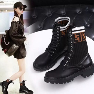 [ FREE SHIP 50K ] Bốt Da Cổ Len [ HÓT ]