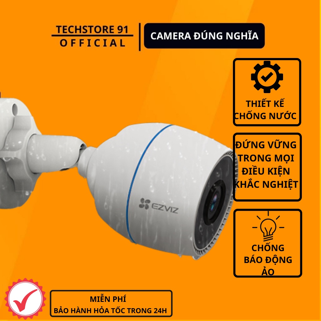 Camera wifi ezviz C3TN gắn ngoài trời, báo động về điện thoại tại VITALIGHT