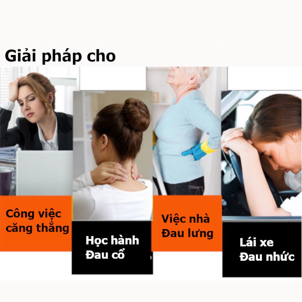 Máy massage cổ vai gáy máy đấm lưng kết hợp nhiệt - quà tặng ý nghĩa dành cho bố mẹ ông bà người thân