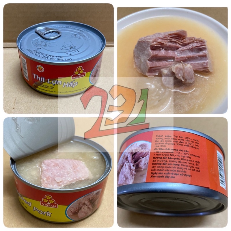 [150 g] Hộp Thịt Lợn Hấp Vissan