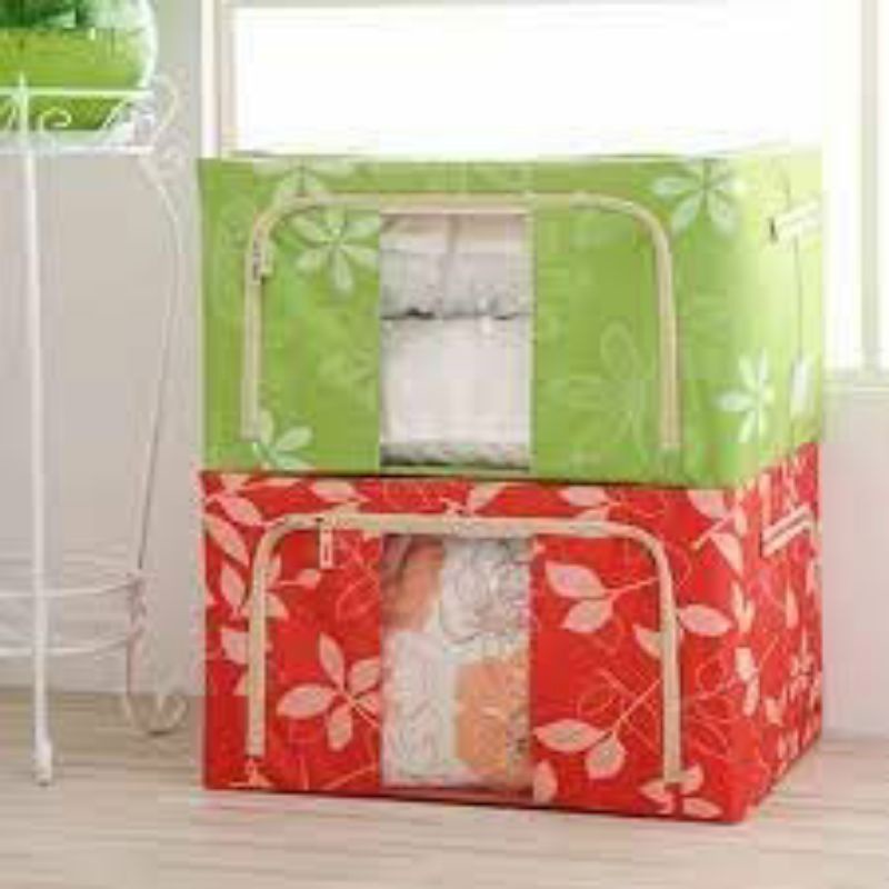 Hộp vải đựng chăn màn, quần áo khung thép