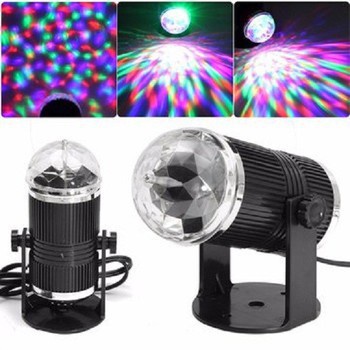 Đèn led xoay 7 màu hình trụ cảm ứng nhạc