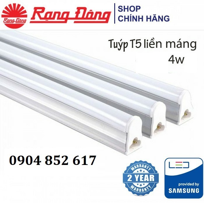 Đèn LED hắt trần (bộ đèn LED liền thân) T5 Rạng Đông 4W 30cm, 2 năm chính hãng bảo hành