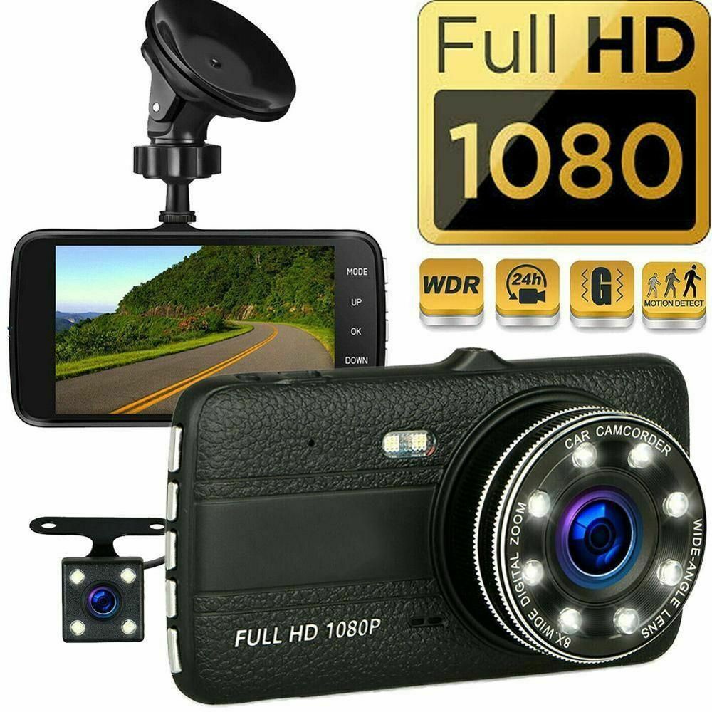 Trọn Bộ camera Hành trình Full HD 1080P - Màn hình 4 inch - Tích hợp 8 LED