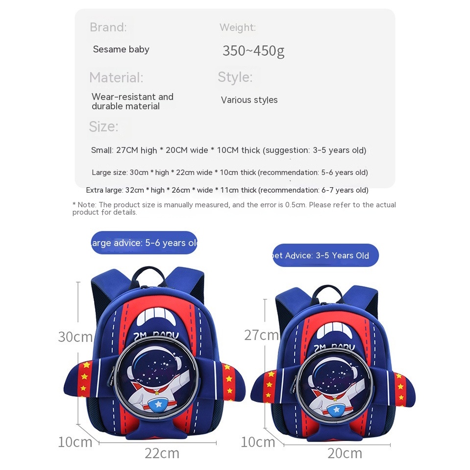 Túi xách trẻ em Ba Lô Đi Học Mini Siêu Nhẹ In Họa Tiết Hoạt Hình 3D Dễ Thương Thời Trang Cho Bé Trai Mẫu Giáo