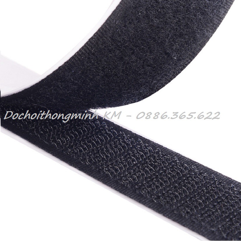 1 MET Velcro bản rộng 5cm có sẵn keo dán bao gồm cả 2 mặt lông gai MÀU TRẮNG