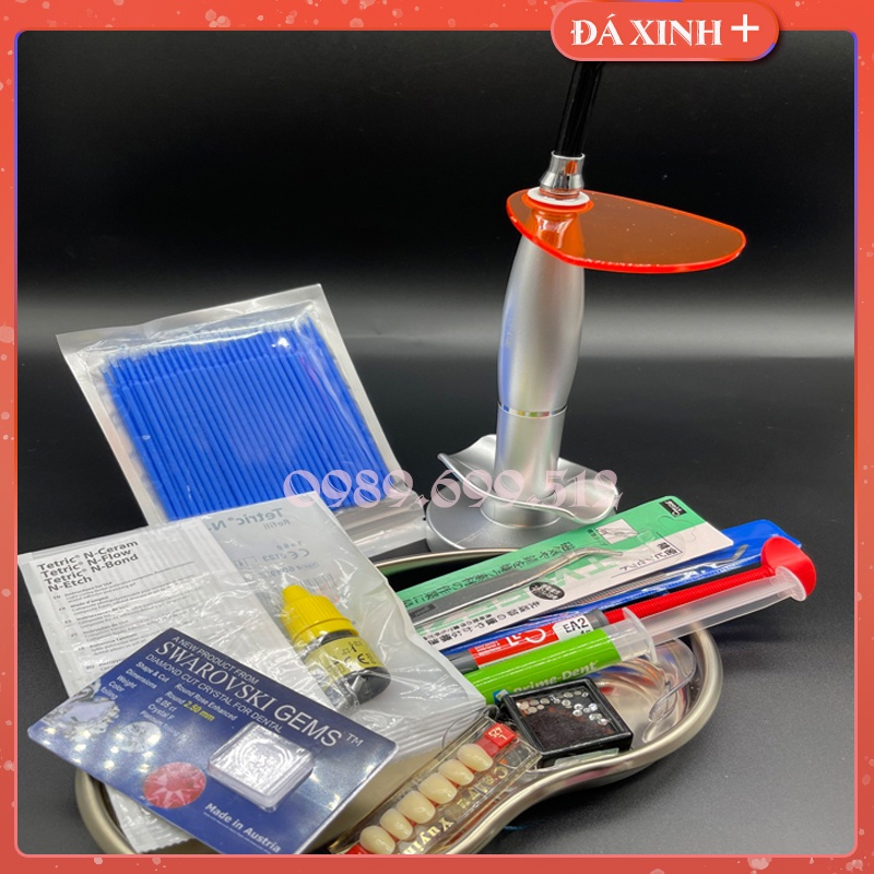 Bộ Dụng Cụ Đắp Khểnh Răng &amp; Gắn Đá Đính Răng Cao Cấp Tặng Kèm Set Hộp Đá Đính Răng Cao Cấp
