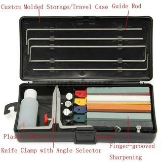 Fix-Angle Knife Sharpener Professional Kitchen Sharpening System + 5 Whetstone !
