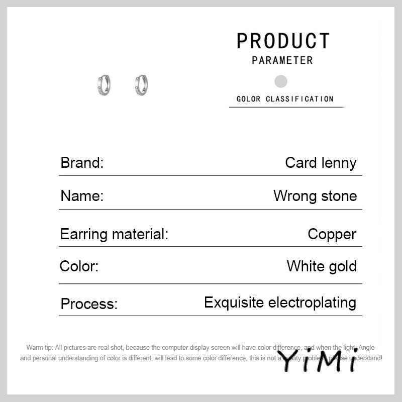 Khuyên Tai Đính Đá Zircon Phong Cách Hợp Thời Trang Cho Nữ