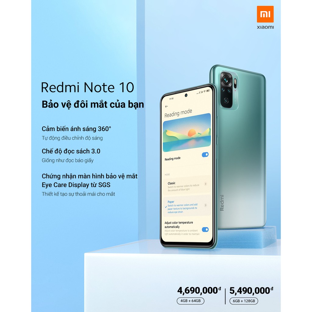 Điện thoại Xiaomi Redmi Note 10 (4GB/64GB) | Hàng chính hãng | Bảo hành 18 Tháng | BigBuy360 - bigbuy360.vn