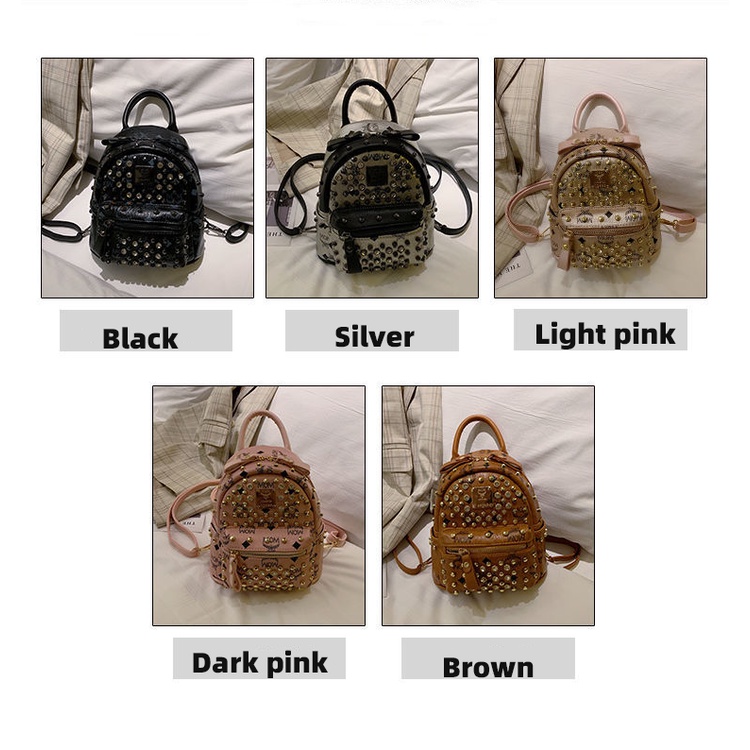 Balo mini đính đinh tán phong cách Hàn Quốc thời trang cá tính cho nữ