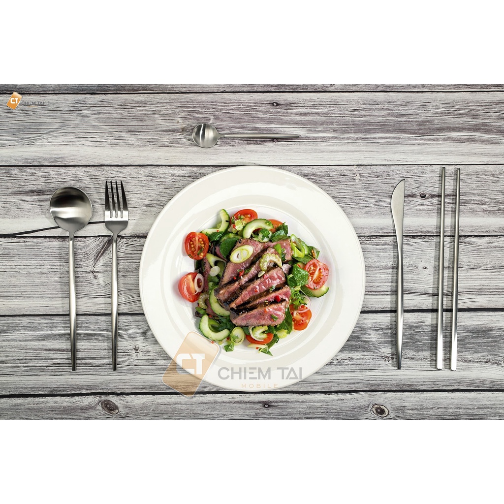 Bộ muỗng, đũa, nĩa, dao bằng thép không gỉ OUDING