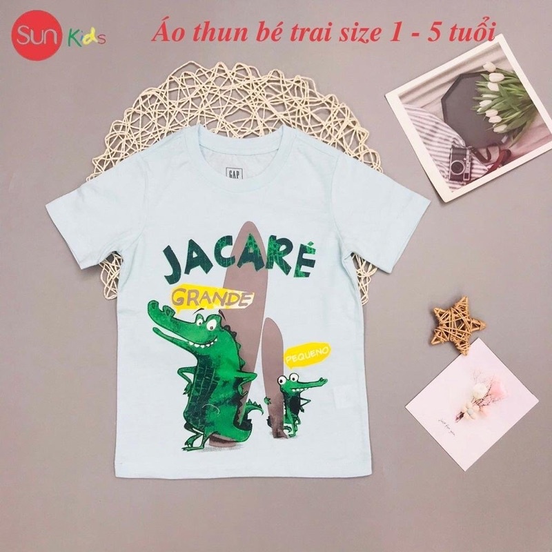 Áo thun bé trai, áo phông cho bé trai chất cotton nhiều màu, size 1-5 tuổi - SUNKIDS1