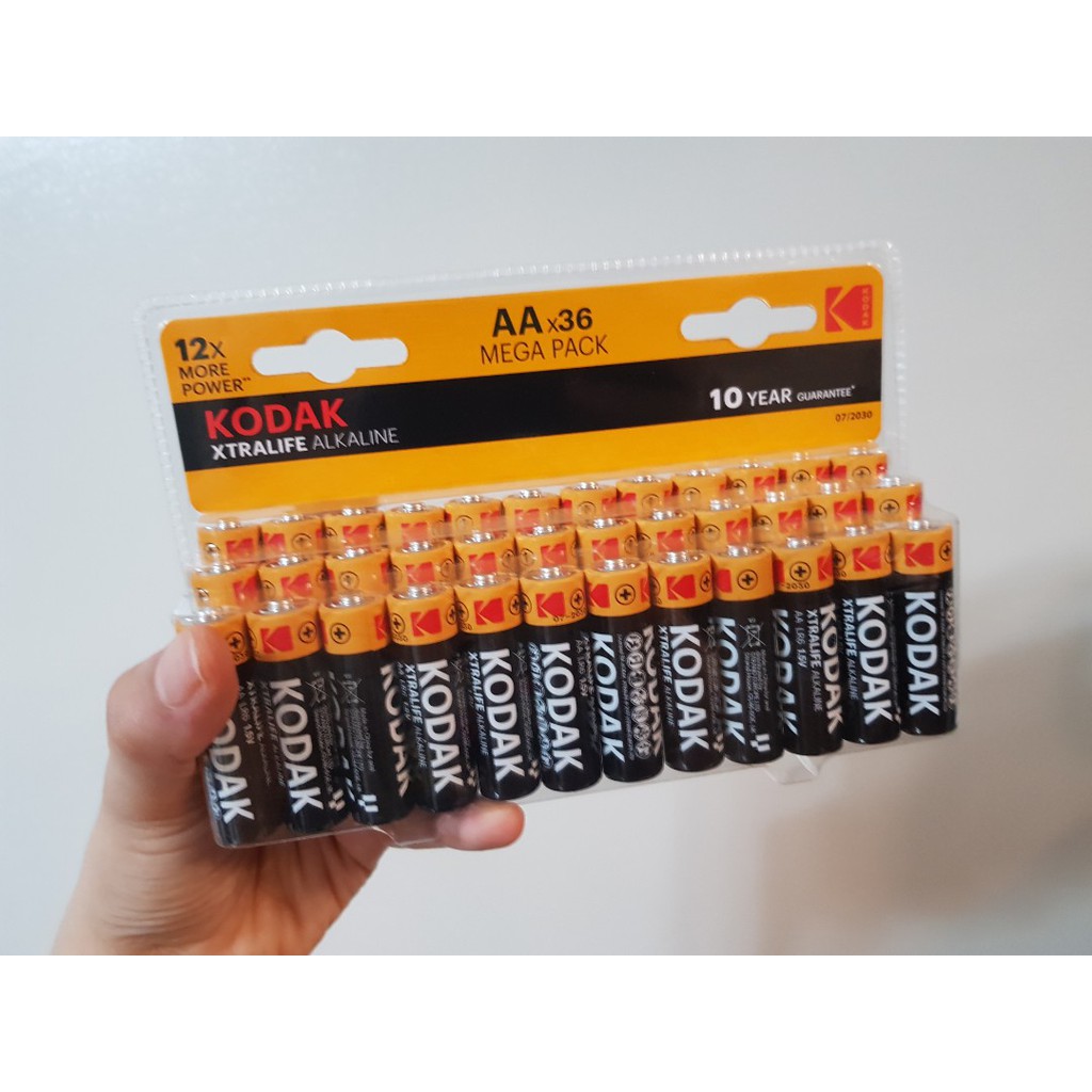 Bộ 36 Pin Kodak Alkaline AA điện thế 1.5V Uncle Bills IB0238 chính hãng pin sạc loa kéo pin micro không dây pin đồ chơi