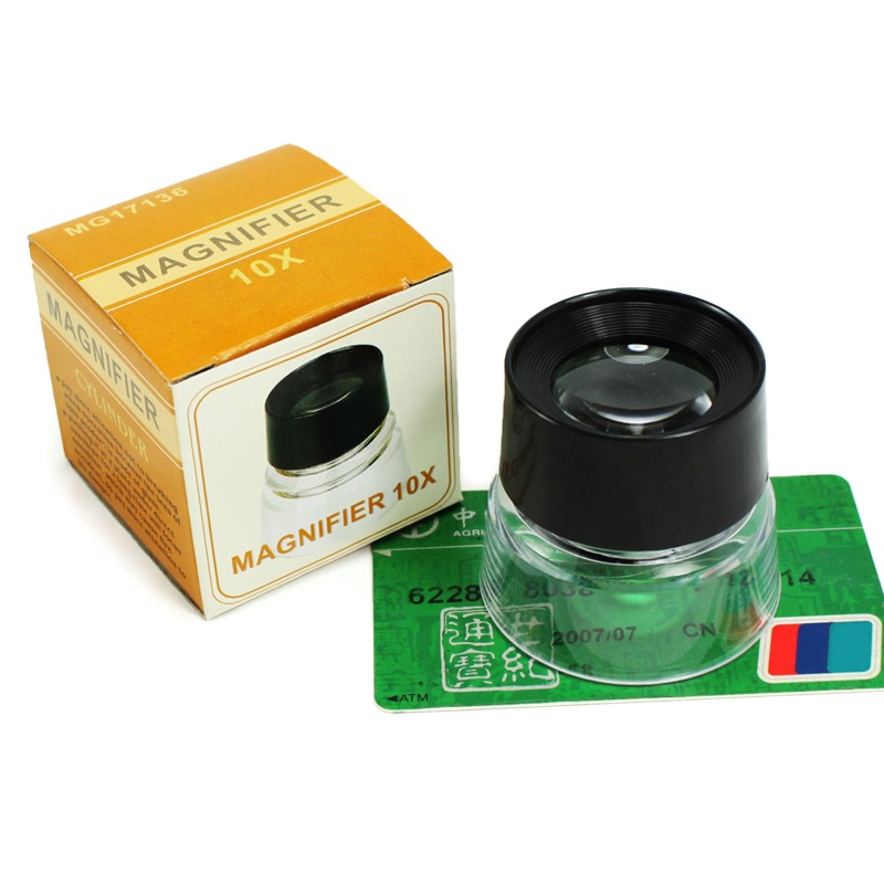 Kính Lúp Phóng Đại 10x Có Giá Đỡ Bỏ Túi Tiện Dụng