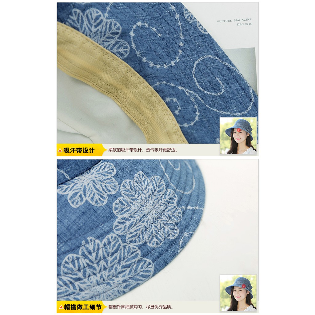 Mũ Tai Bèo Chống Nắng Thời Trang Mùa Hè Hàn Quốc Cho Nữ Trung Niên