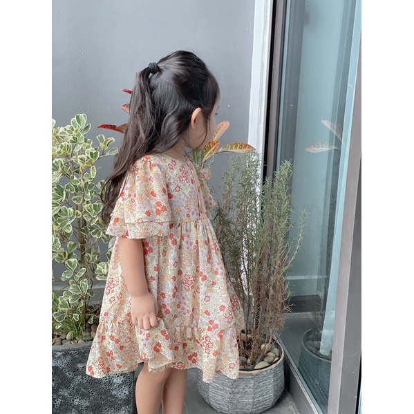 Váy Lennco voan hoa nhí ren cho bé gái