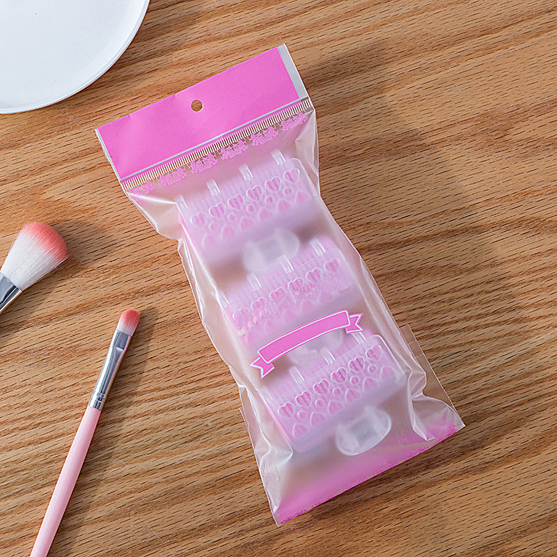 [Hàng mới về] Bộ 3 Lô Uốn Tóc Tạo Kiểu Màu Hồng Phong Cách Hàn Quốc Cho Nữ