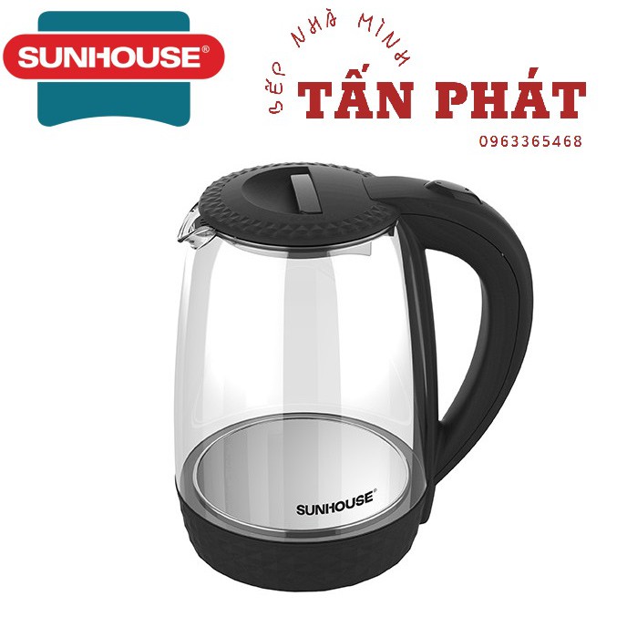 Ấm siêu tốc thủy tinh SUNHOUSE SHD1217 Chính Hãng