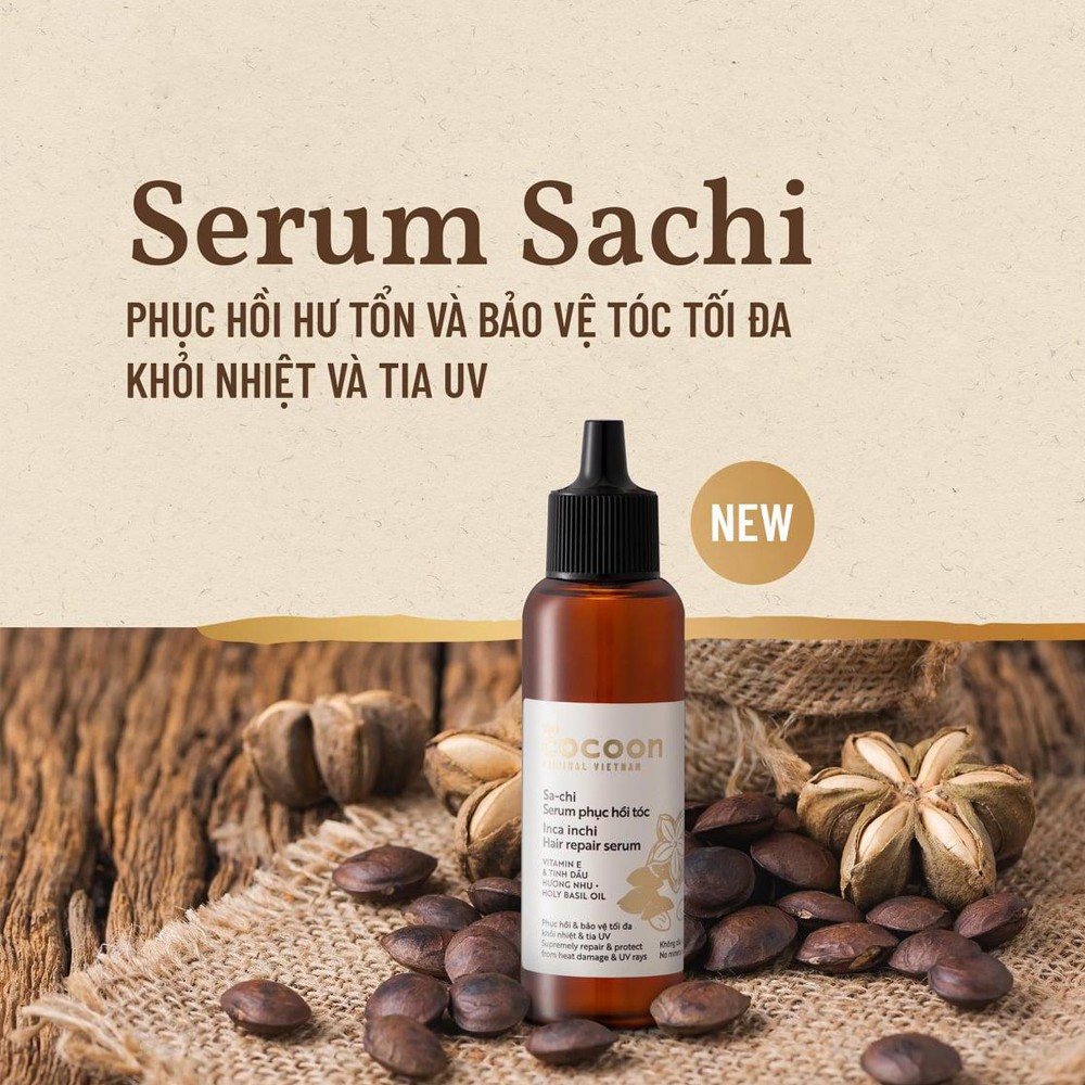 Serum Tóc Cocoon Sachi Phục hồi tóc hư tổn, khô xơ, chẻ ngọn 70ml