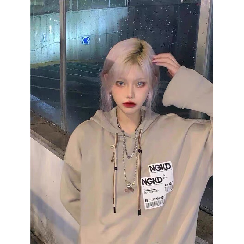 Áo hoodie form rộng dáng xuông phong cách ulzzang cá tính | BigBuy360 - bigbuy360.vn